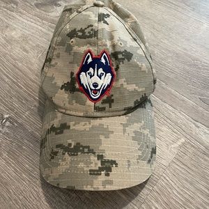 One Size Fits All Digital Camouflage University of  Connecticut baseball cap